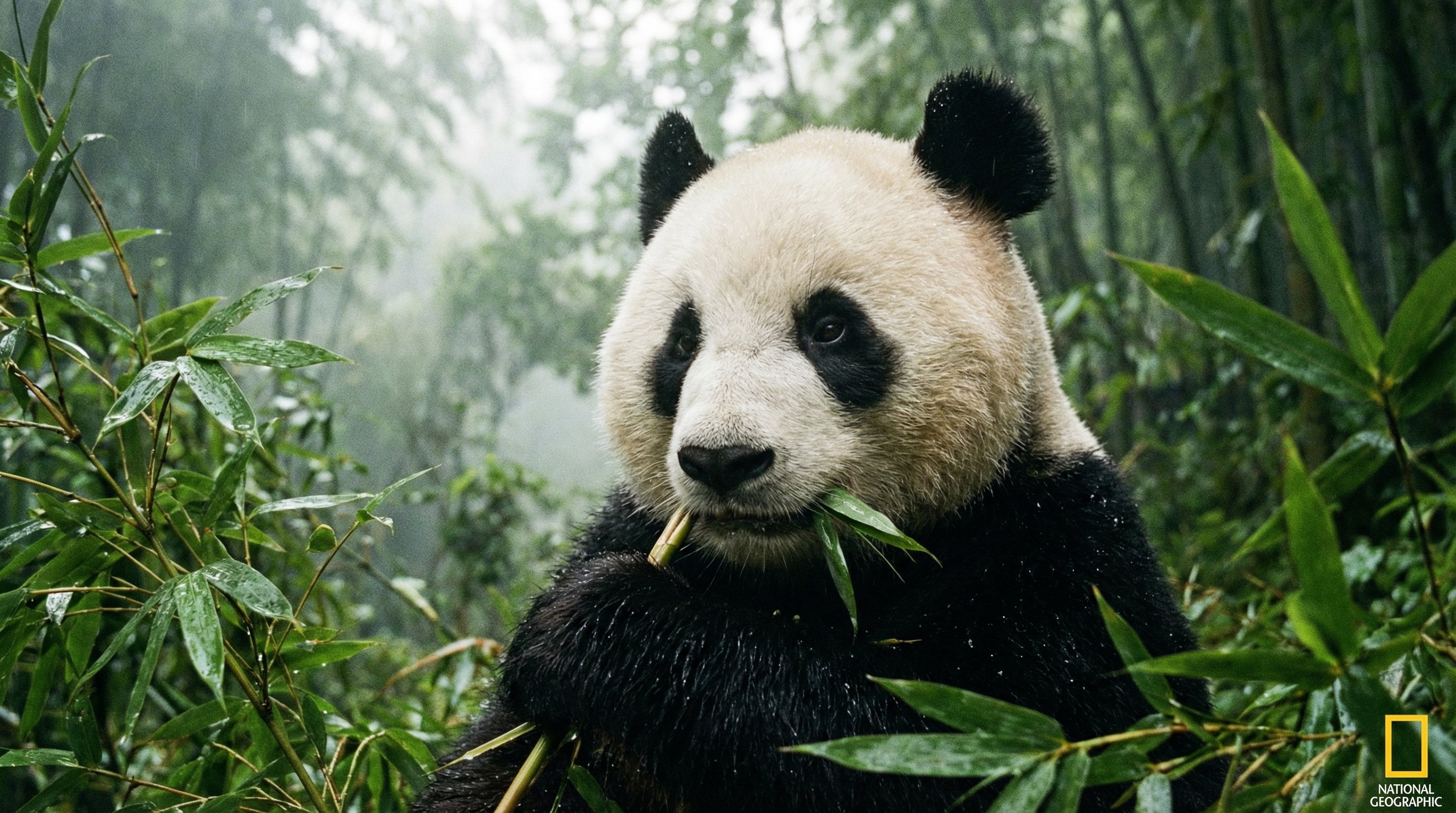 幼女漫画熊猫幼崽第一次爬树